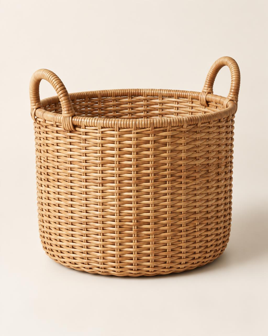 Woven Rattan Storage Basket, Large