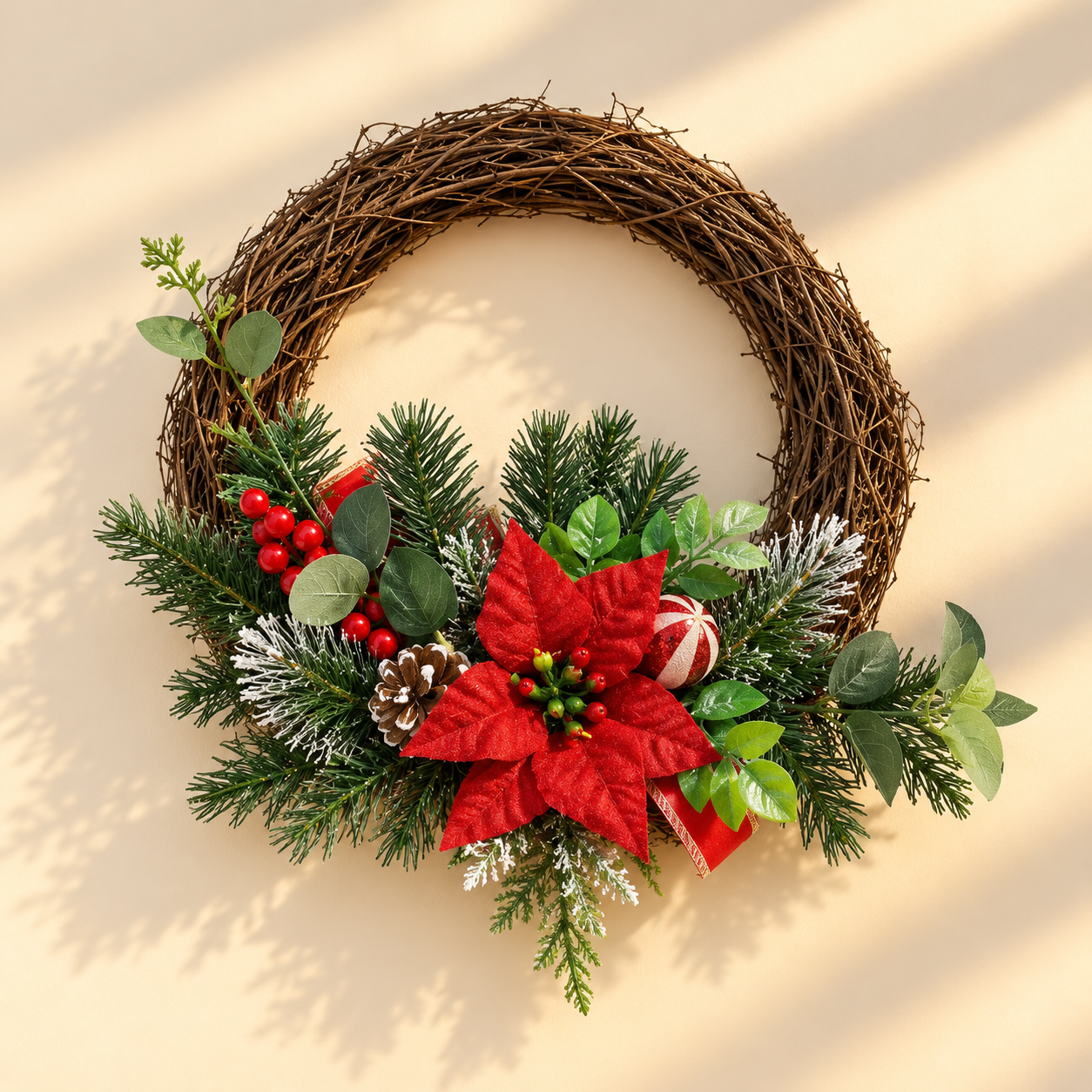 Rustic Christmas Pine Wreath