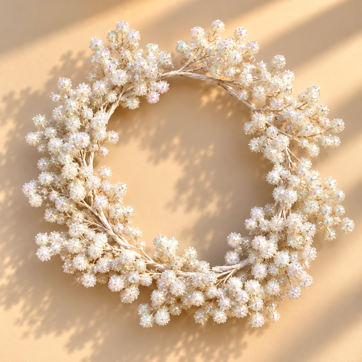 Iridescent White Berry Wreath