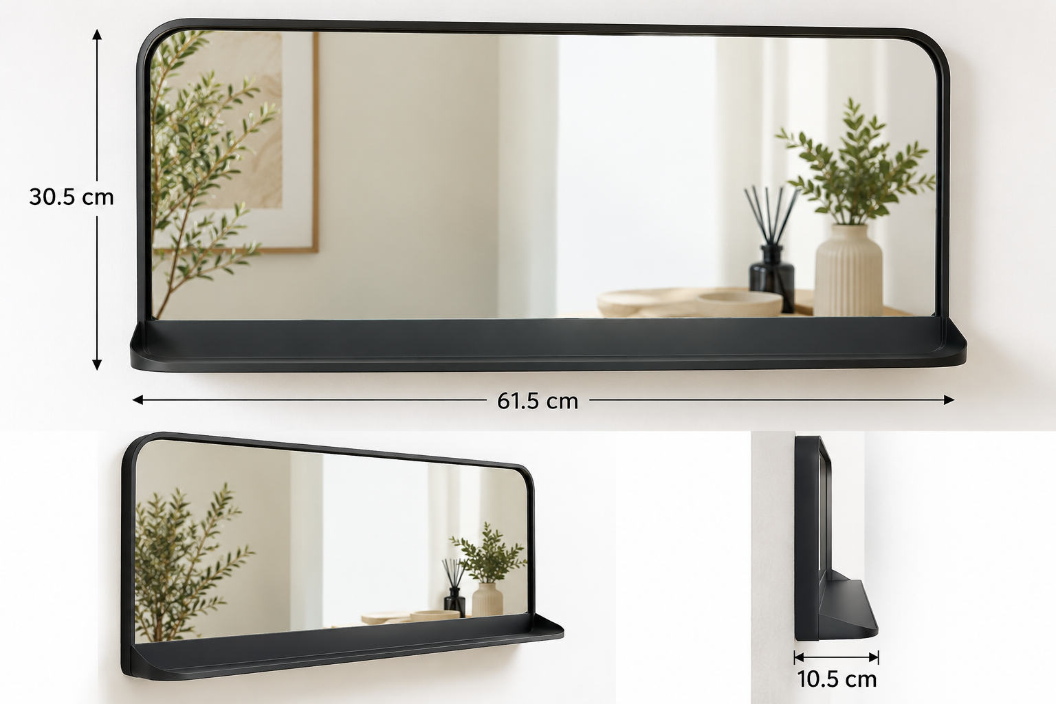 Wall Mirror with Shelf