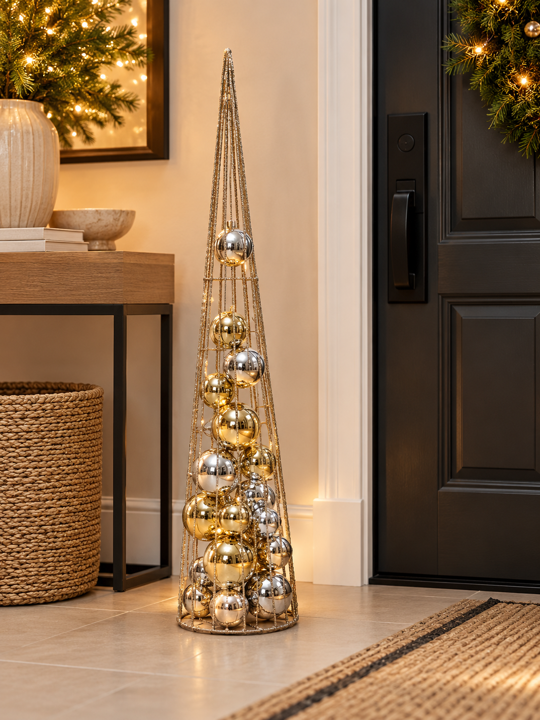 Cone with Christmas Balls
