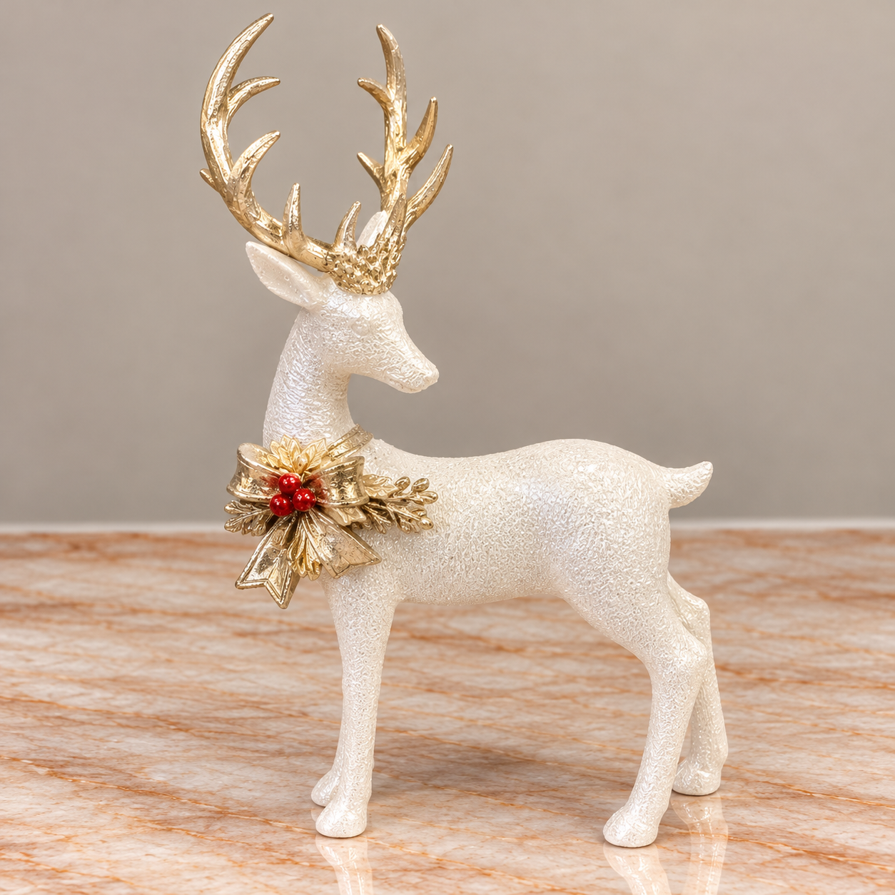 Ivory & Champagne Reindeer