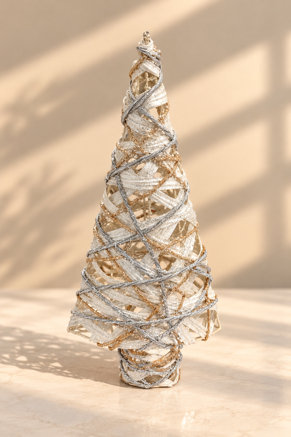 Champagne Gold & Silver Battery Operated Christmas Tree