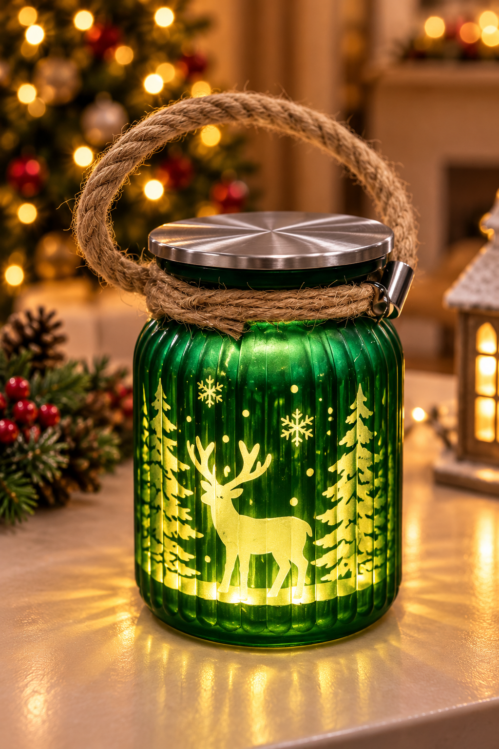Christmas Battery Operated Lantern