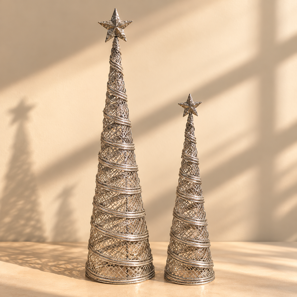 Silver 2pc Cone Set