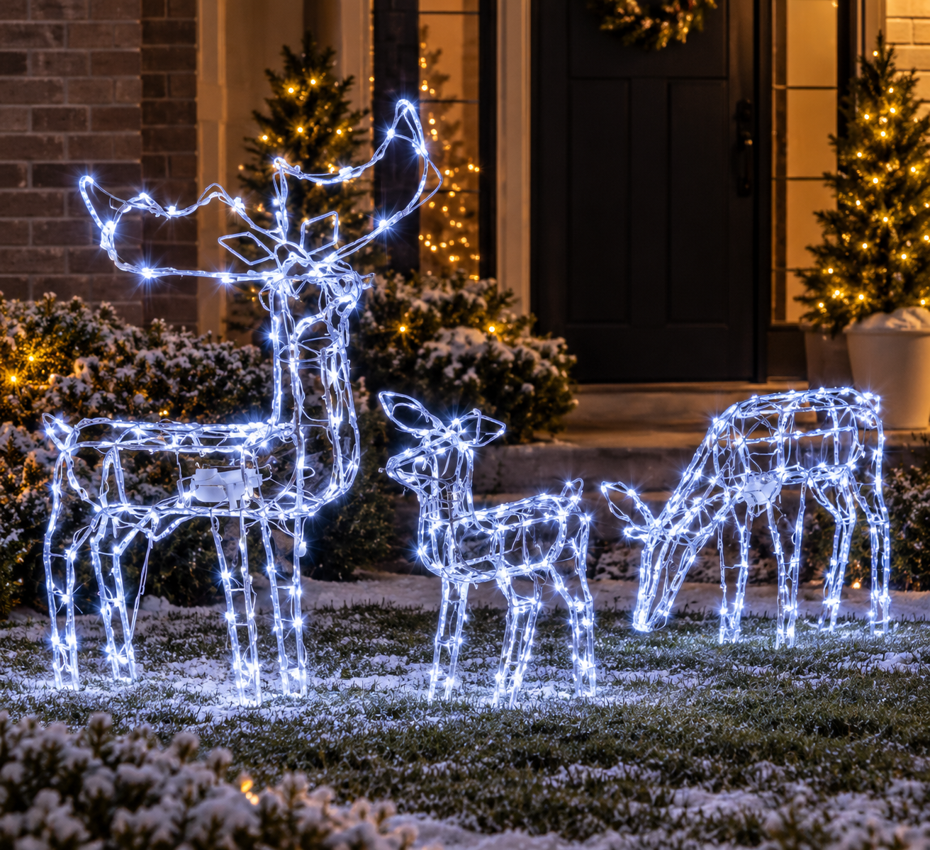 3pc Flash & Move Reindeer Family