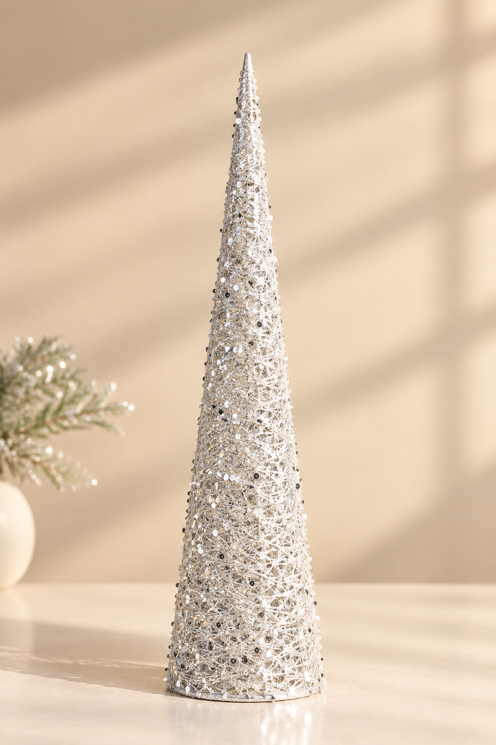 Battery Operated Silver Cone