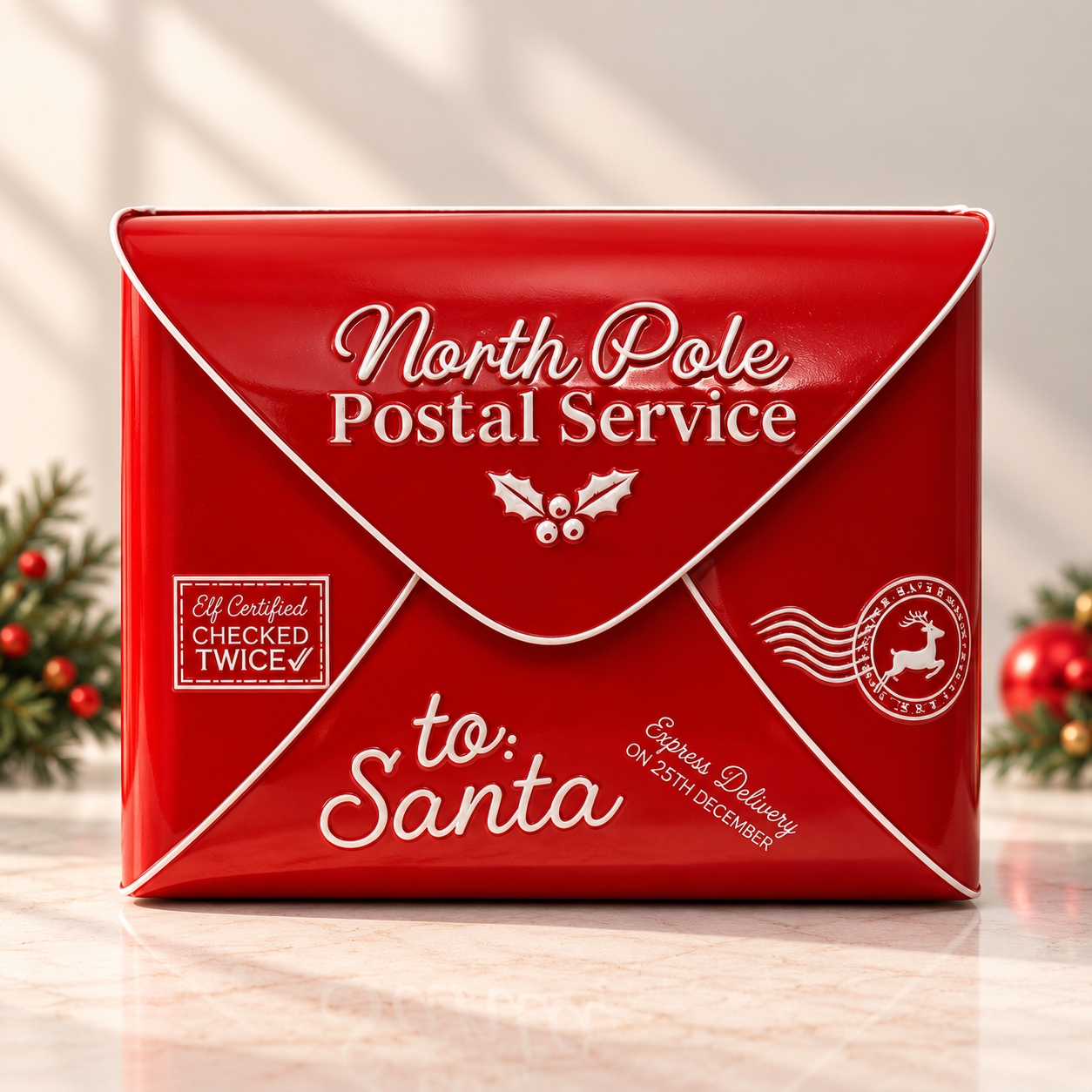 Metal Christmas Mail Box