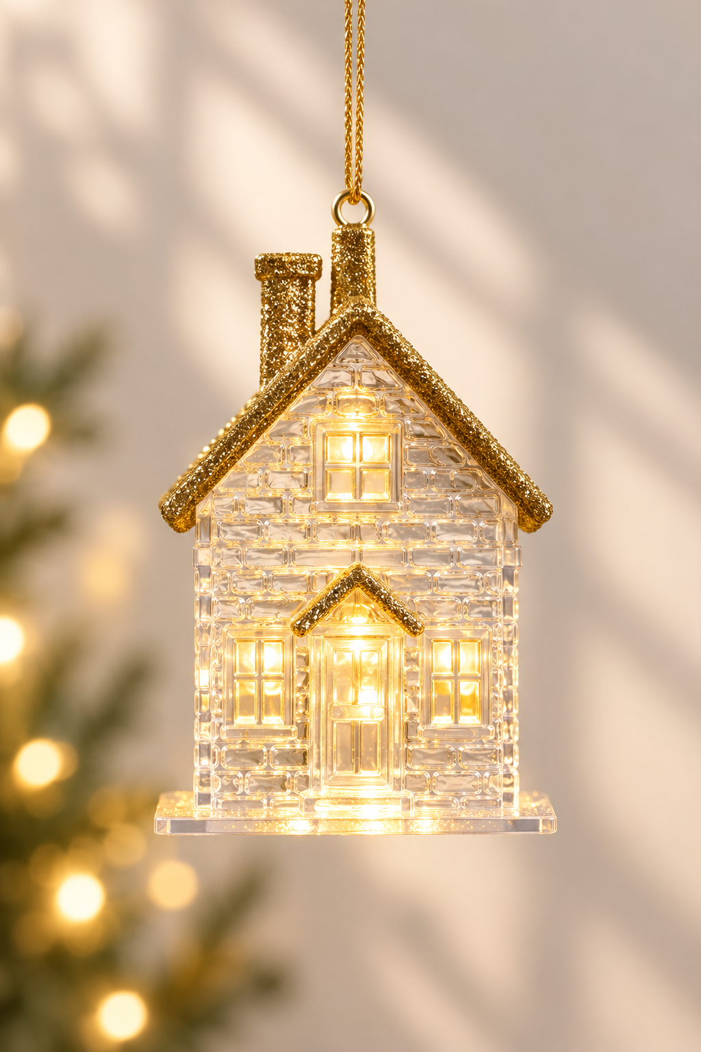Acrylic Lighted House (Gold)