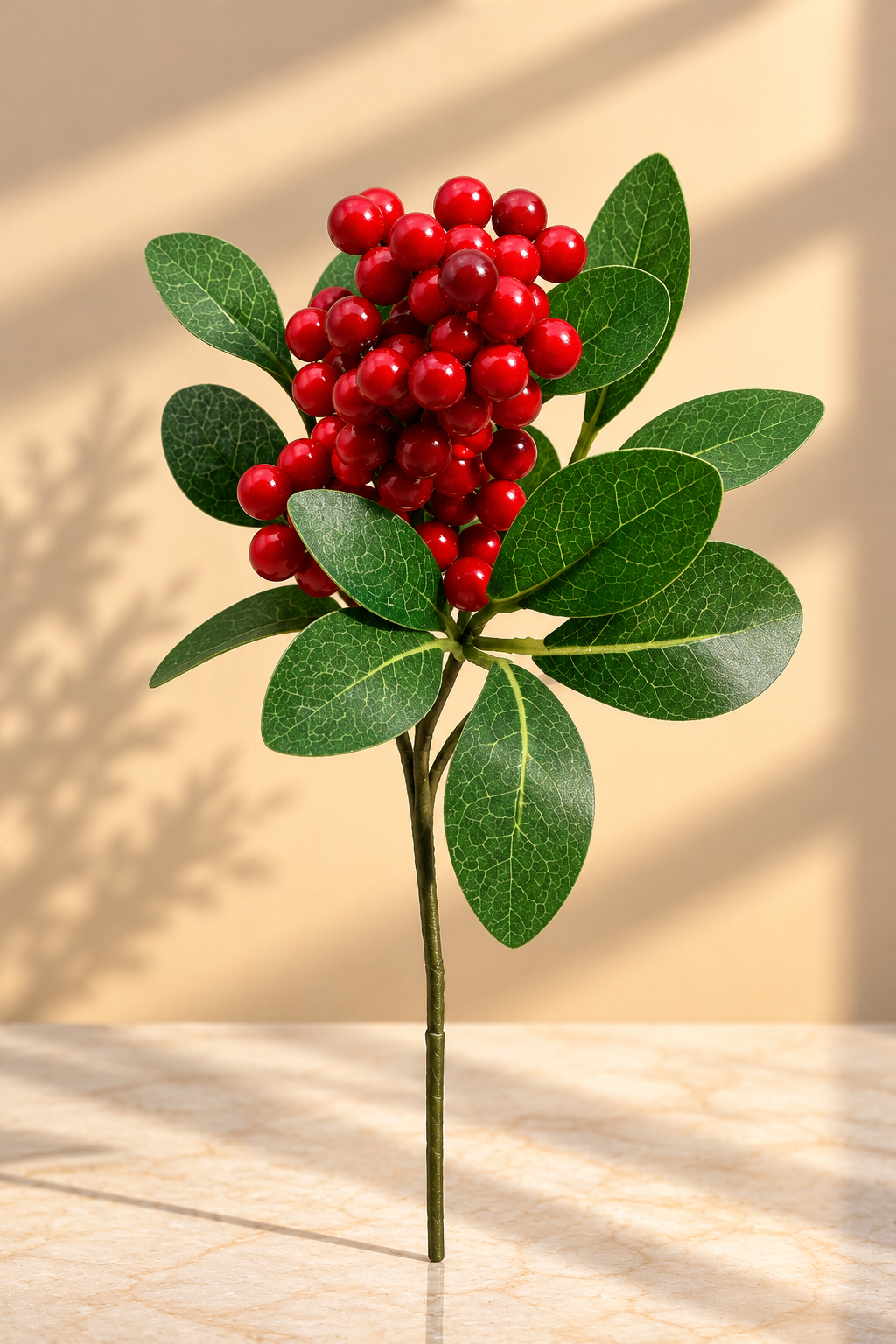 Berry with Green Leaf