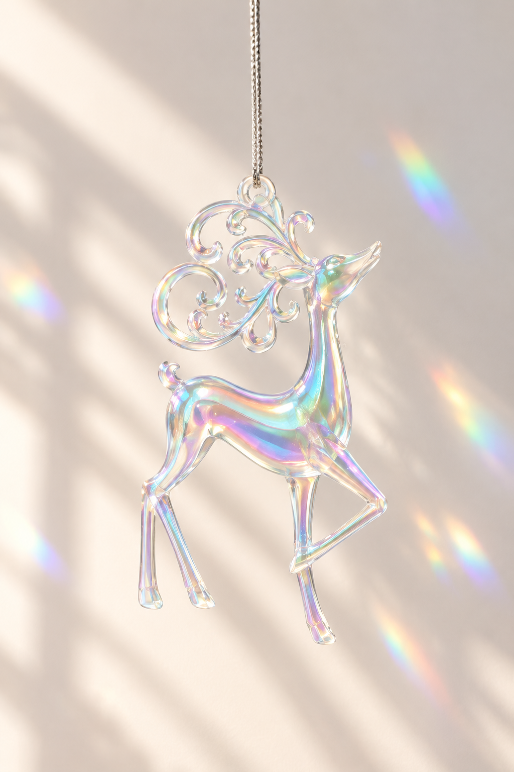 Iridescent Reindeer Ornament