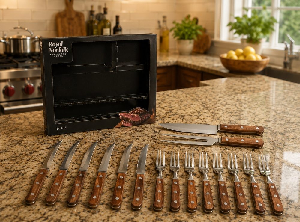 14pc Stainless Steel Steak Set