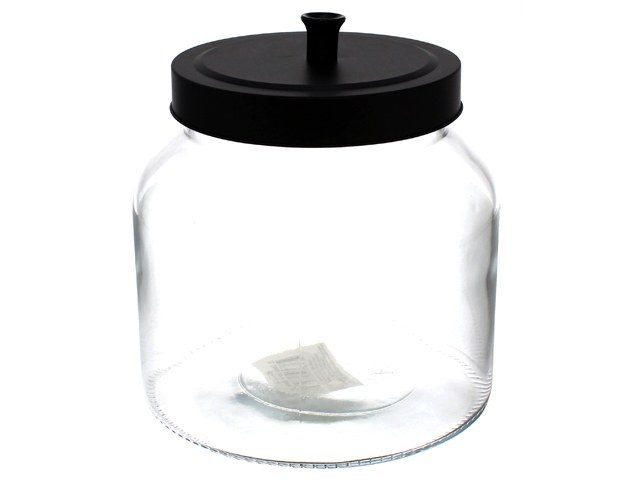 Glass Jar with Black Lid (2L)