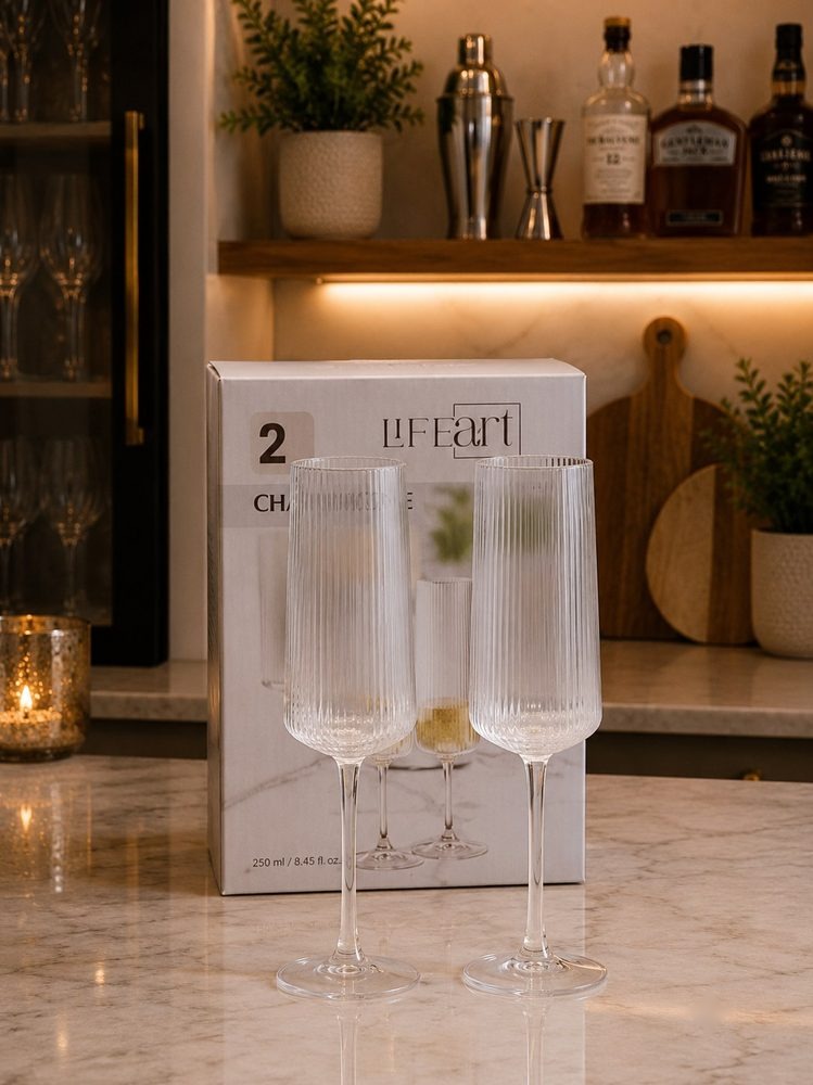2pc Champagne Glass Set