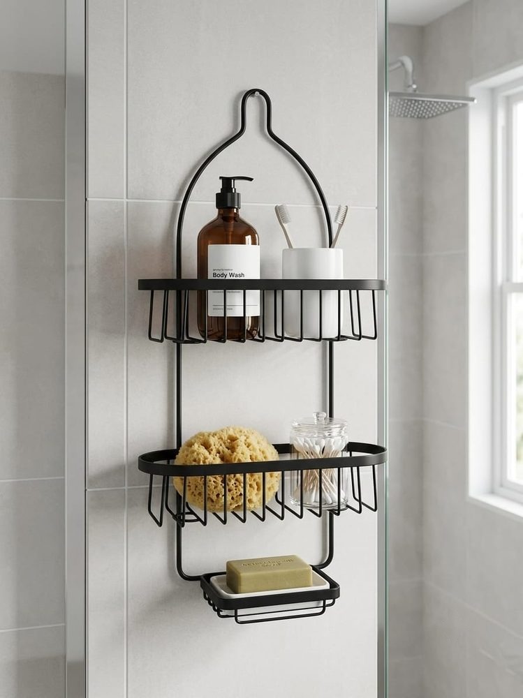 3-Tier Hanging Shower Caddy with Soap Tray