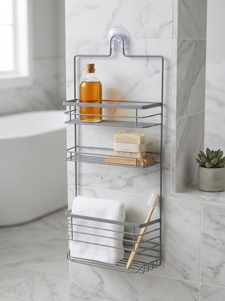 3-Tier Shower Caddy (Matte Grey)