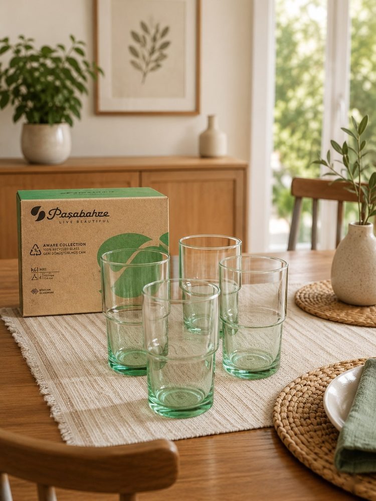 4pc Recycle Glass Set (Tall Hill)