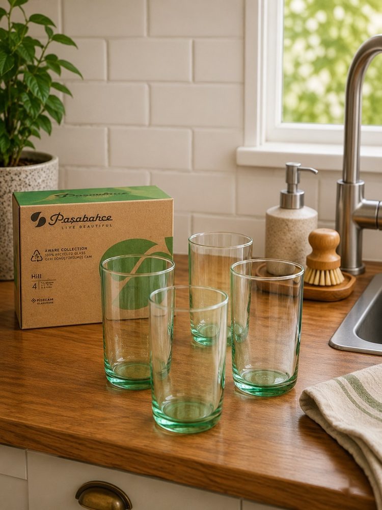 4pc Recycle Glass Set (Tall Iconic)