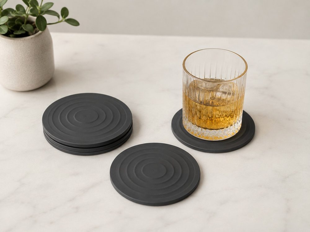 4pc Rubber Coaster Set