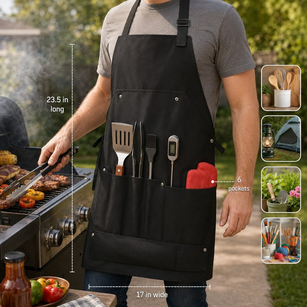 6 Pocket BBQ Apron