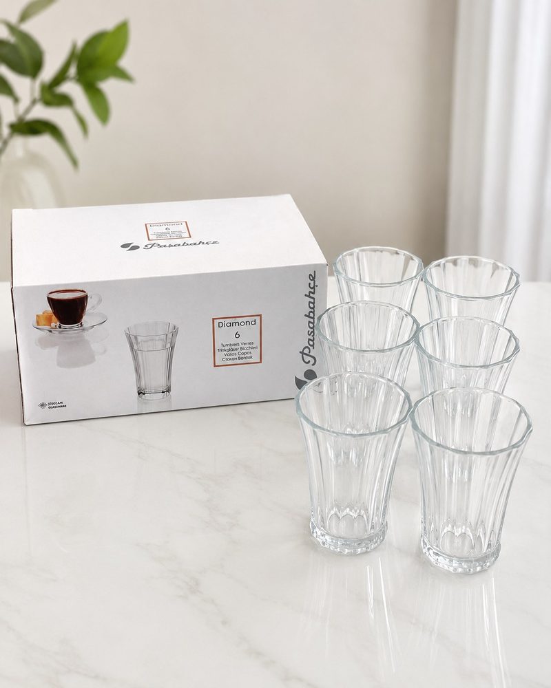 6pc Tea Glasses (Diamond)