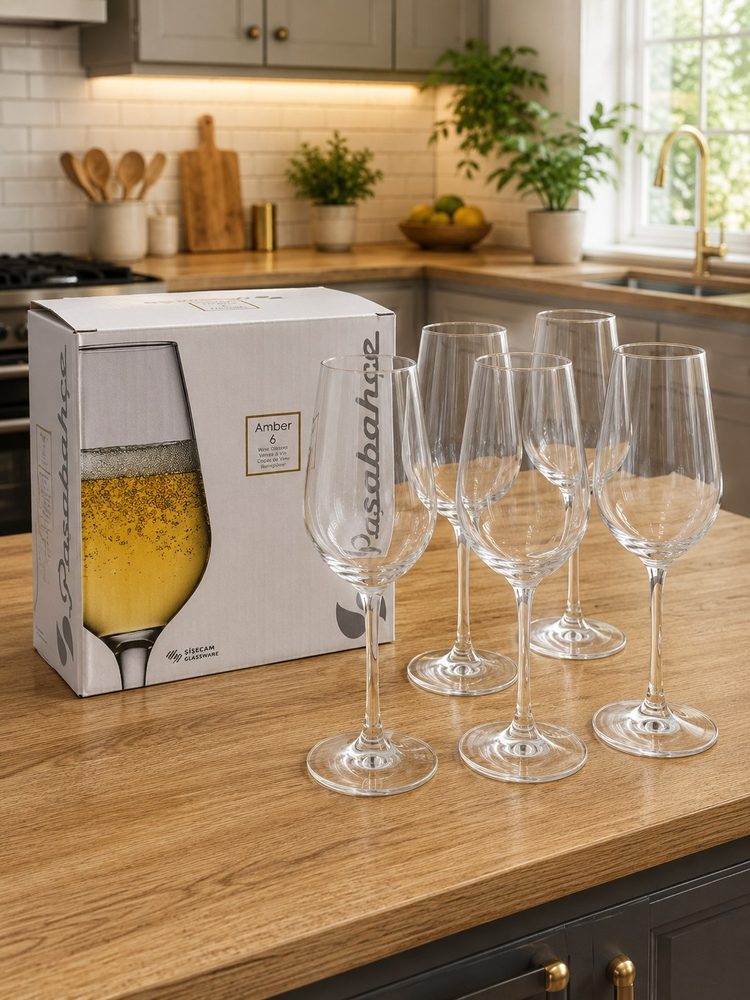 6pc Wine Glass Set (Amber)