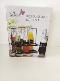 7pc Juice Bottle Set