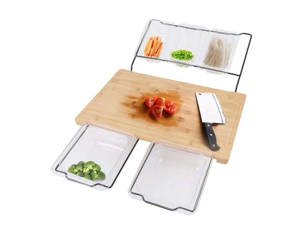 Bamboo Cutting Board with Storage