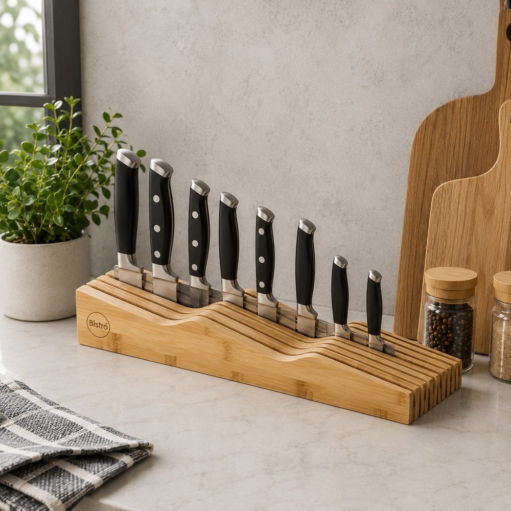Bamboo Knife Organizer