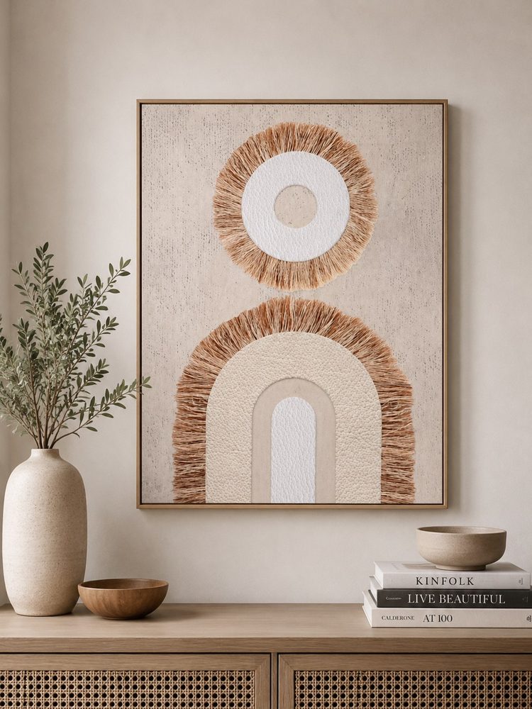 Beige & White Canvas Art (18″*24″)