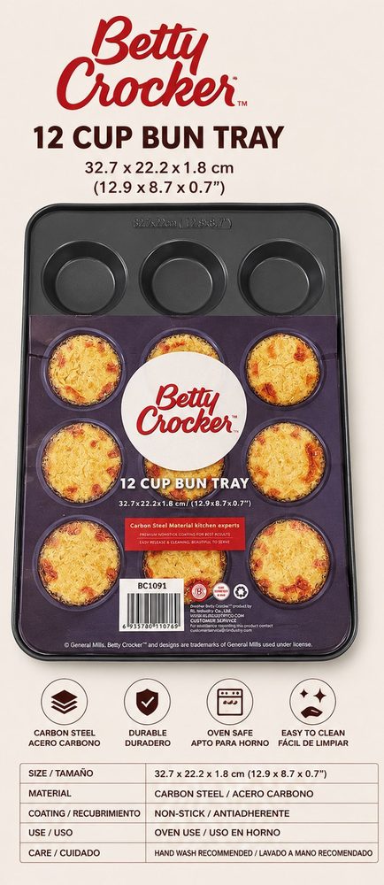 Betty Crocker 12 Cup Bun Tray