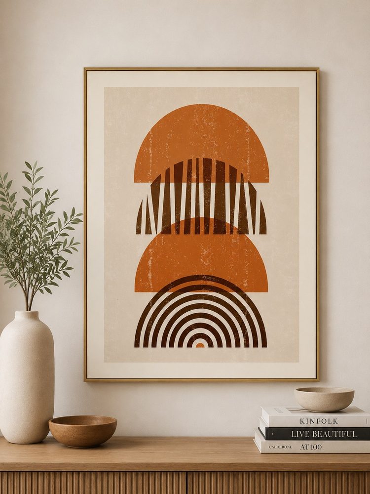 Burnt Orange & Brown Canvas Art (20″*28″)