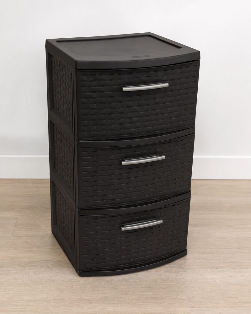 Dark Brown Sterilite 3 Drawer Plastic Chest (38.1*32.1*61cm)
