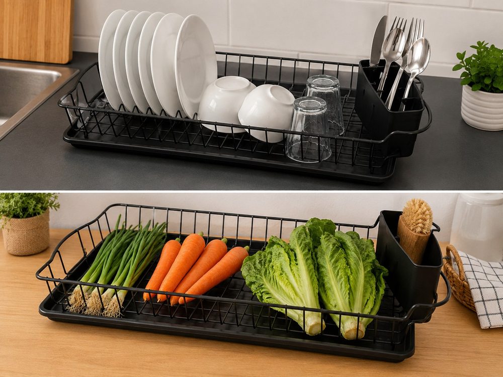 Dish Rack with Plastic Tray (48*27*10.5cm)