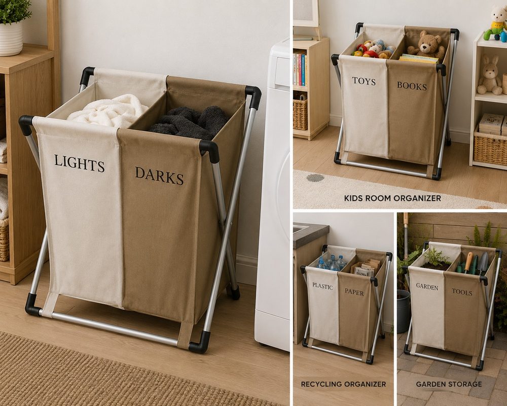 Double Laundry Bin