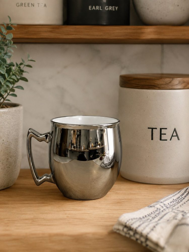 Electroplated Ceramic Teacup (16oz)