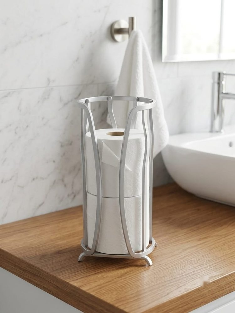 Freestanding Toilet Paper Holder (rust proof aluminium)