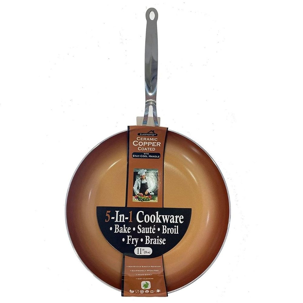 Frypan (EuroHome Ceramic Copper Coated 11″)
