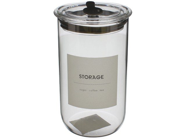 Glass Jar Tea Coffee Sugar (980ml)