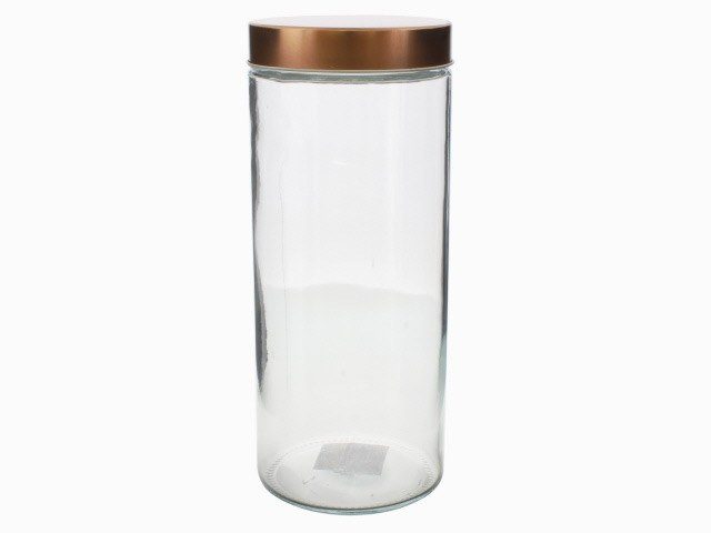Glass Jar with Rose Gold Screw Cover (1700ml)