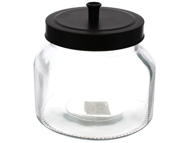 Glass Jar with Black Lid (1.5L)
