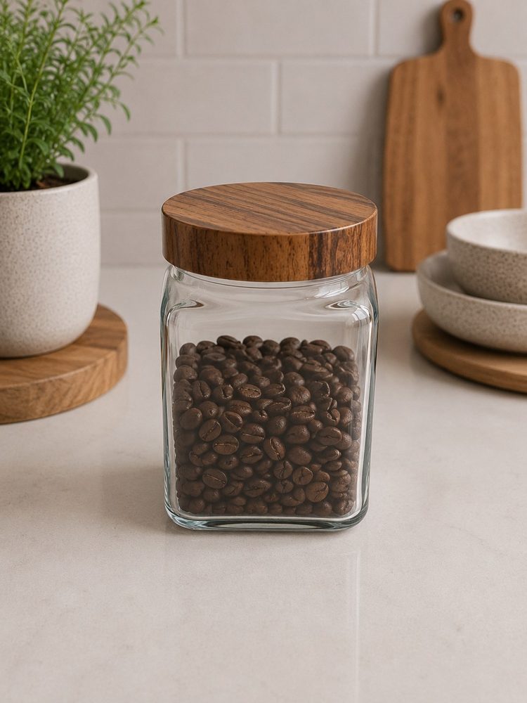 Glass Jar with Plastic Screw Cover (Herevin)