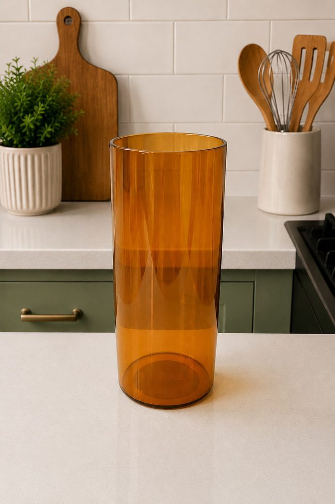 Glass Tumbler (Orange 500ml)
