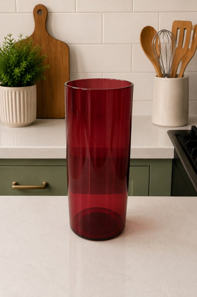 Glass Tumbler (Wine Red 500ml)