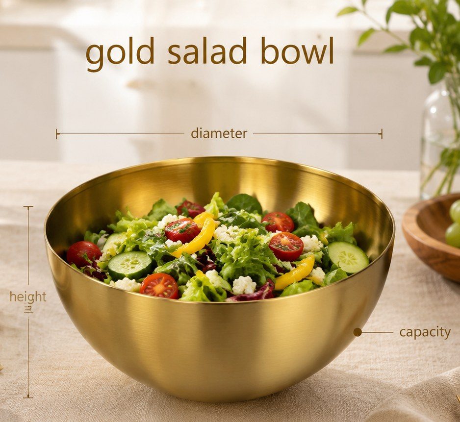 Gold Stainless Steel Bowl