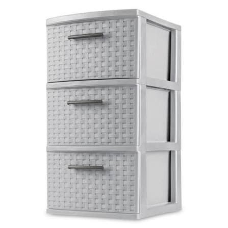Grey Sterilite 3 Drawer Plastic Chest (38.1*32.1*61cm)