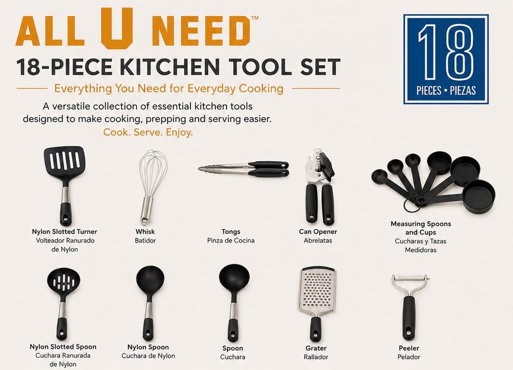 Kitchen Tool Set (18pc)