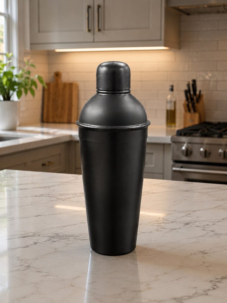 Matte Black Stainless Steel Drinks Cocktail Shaker