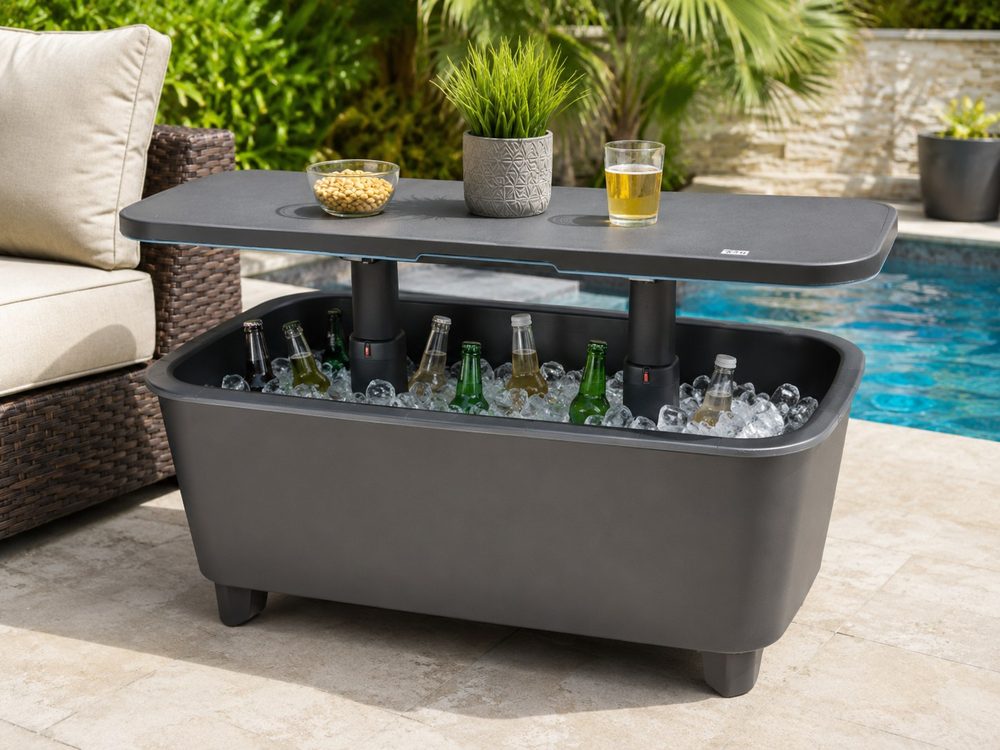 Rectangular Cooler Bar Table (Dark Grey)