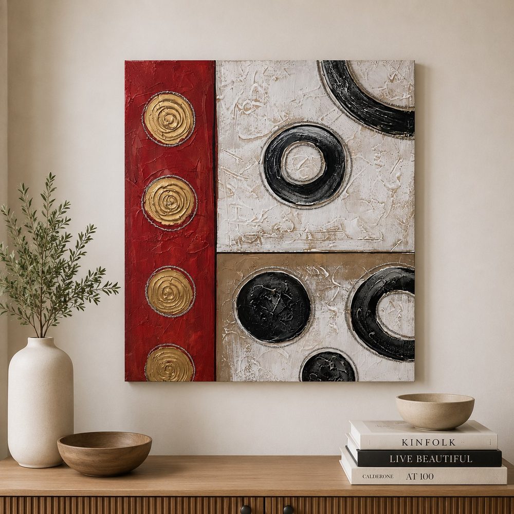 Red Gold Black & White Canvas Art (23.5″*31.5″)